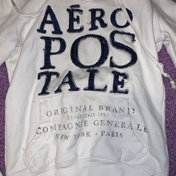 White Aeropostale hoodie sweatshirt - Picture 2 of 3